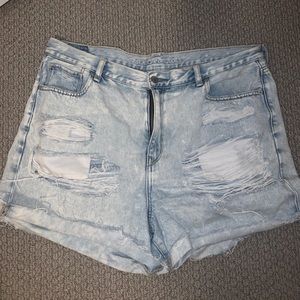 American Eagle Outfitters Light Blue High Waist Shorts